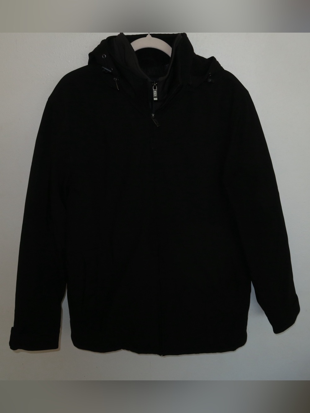 Black Hooded Zip Sweater - Heavy Duty Waterproof Classic Layer Winter Jacket